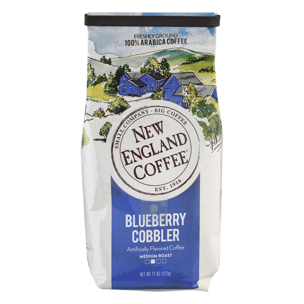 New England Coffee Blueberry Cobbler Flavored Medium Roast Ground Coffee