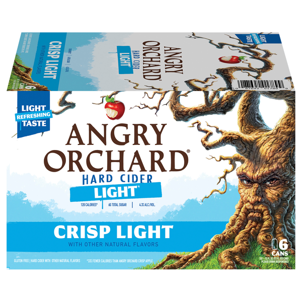Angry Orchard Crisp Light Hard Cider - 6 pk