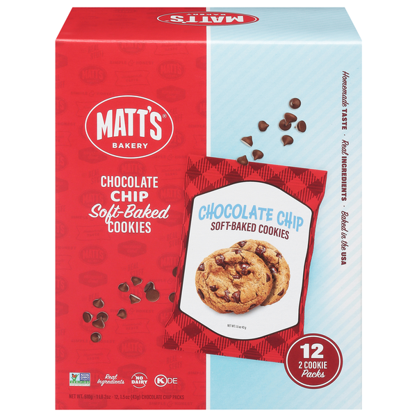 Matt's Bakery Soft-Baked Chocolate Chip Cookies - 12 ct