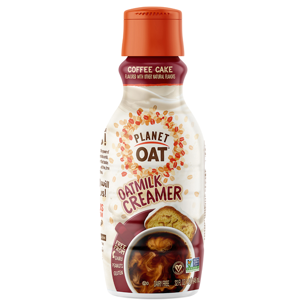 Planet Oat Dairy Free Coffee Cake Flavored Oatmilk Coffee Creamer