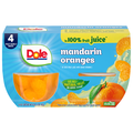 Dole Mandarin Oranges Fruit Cups in Juice - 4 ct