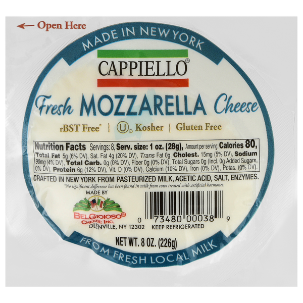 Cappiello Mozzarella Cheese Fresh