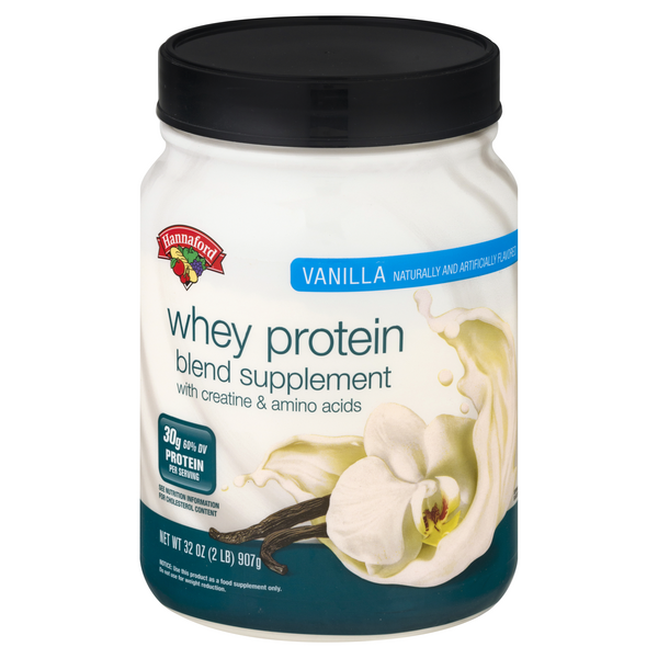 Hannaford Vanilla 30g Whey Protein Blend Supplement Powder