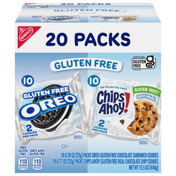 Nabisco Gluten Free OREO & Chips Ahoy! Cookies Variety Pack - 20 ct
