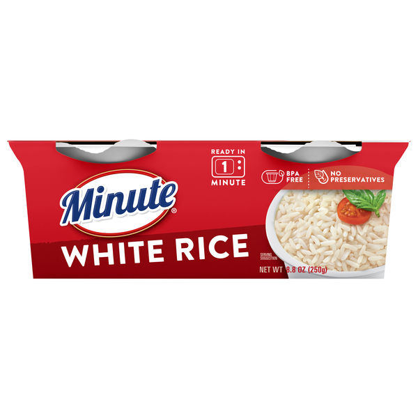 Minute 60 Second Microwave White Rice Cups - 2 ct