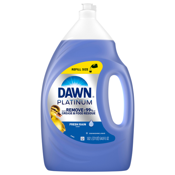 Dawn Platinum Fresh Rain Scent Liquid Dish Soap Refill Size