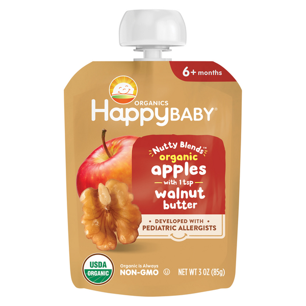 Happy Baby Organics Nutty Blends Baby Food Apples & Walnut Butter
