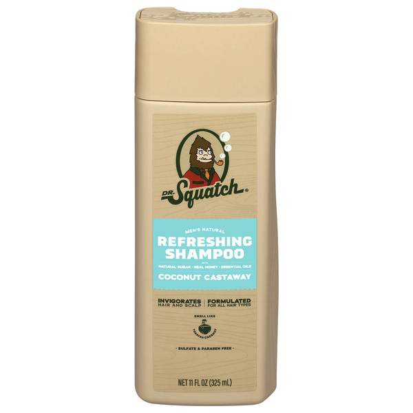 Dr. Squatch Men's Natural Refreshing Coconut Castaway Shampoo