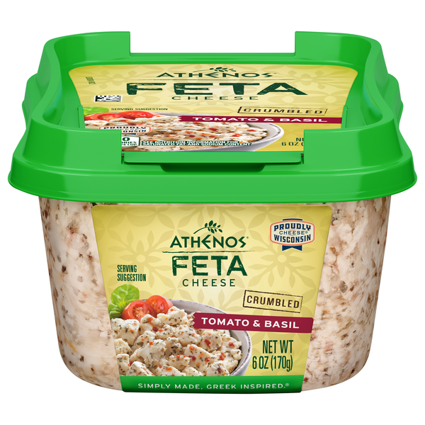 Athenos Tomato & Basil Feta Cheese Crumbled
