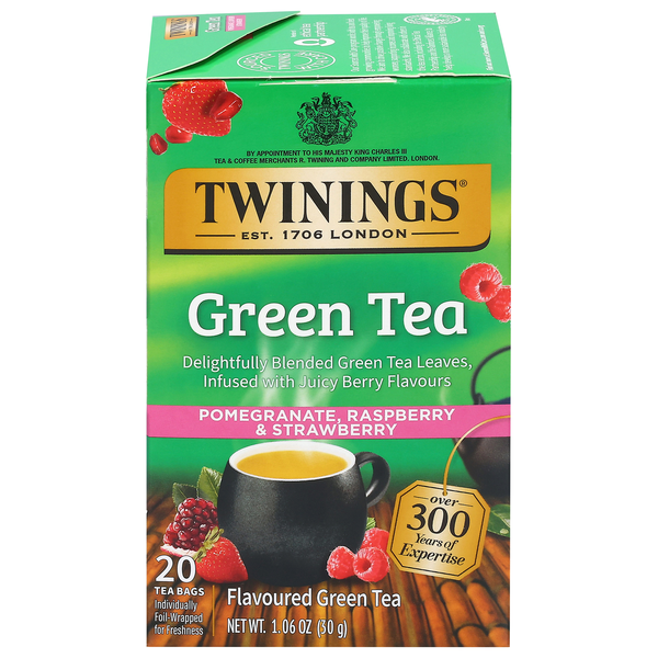Twinings Pomegranate Raspberry & Strawberry Green Tea Bags