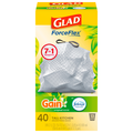 Glad ForceFlex Gain Original Tall Kitchen Drawstring Bags 13 Gallon
