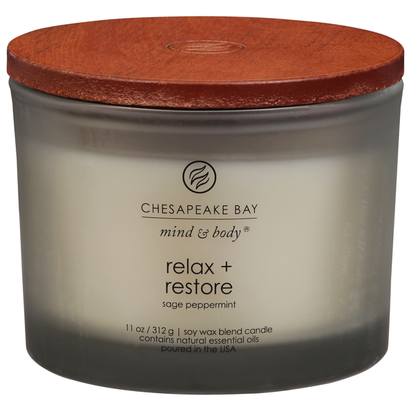 Chesapeake Bay Mind & Body Relax + Restore Sage Peppermint Candle