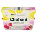 Chobani Reduced Fat Raspberry Lemonade Layered Greek Yogurt Cups - 4 ct