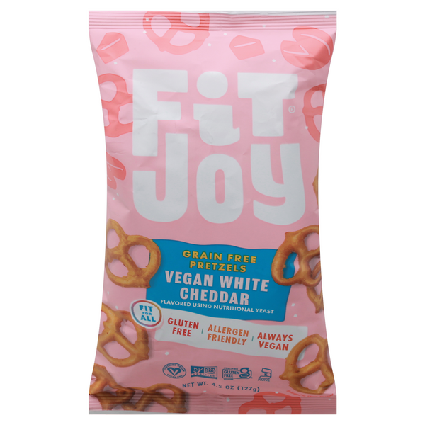 Save on FitJoy Pretzels White Cheddar Grain & Gluten Free Vegan Order