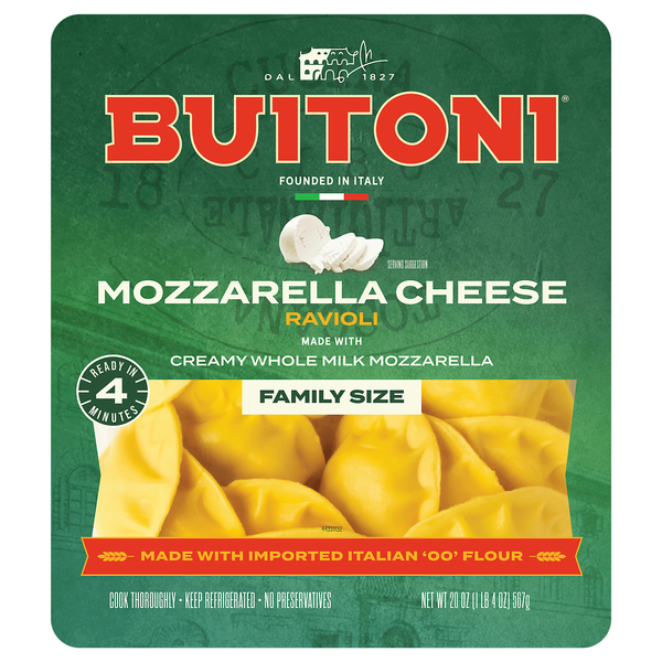 Buitoni Mozzarella Cheese Ravioli Pasta Family Size Fresh