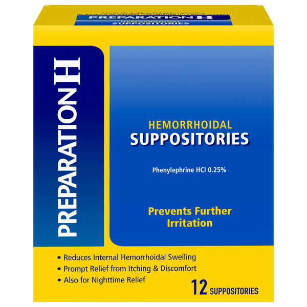 Preparation H Hemorrhoidal Suppositories