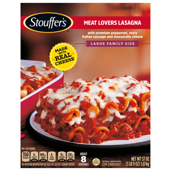 Save on Stouffer's Meat Lovers Lasagna Large Family Size Serves 8