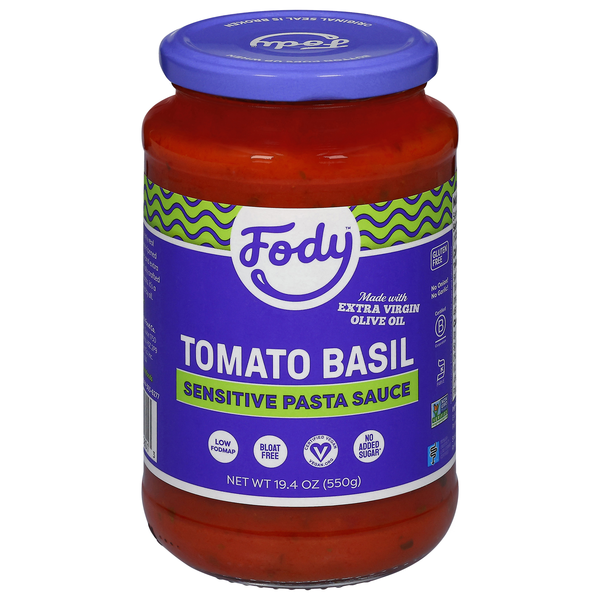 Fody Gluten Free Sensitive Tomato Basil Pasta Sauce