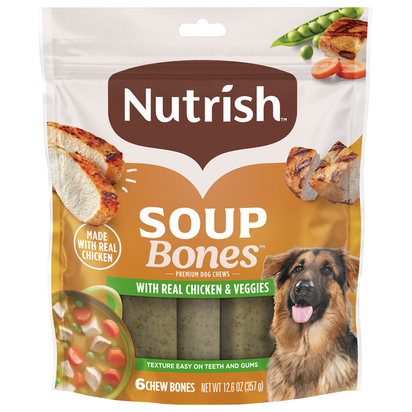 Rachael Ray Nutrish Soup Bones Chicken & Veggies Dog Chews - 6 ct