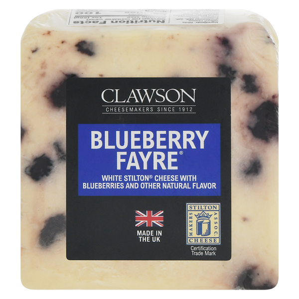 Clawson Imported Blueberry Fayre White Stilton Cheese Block