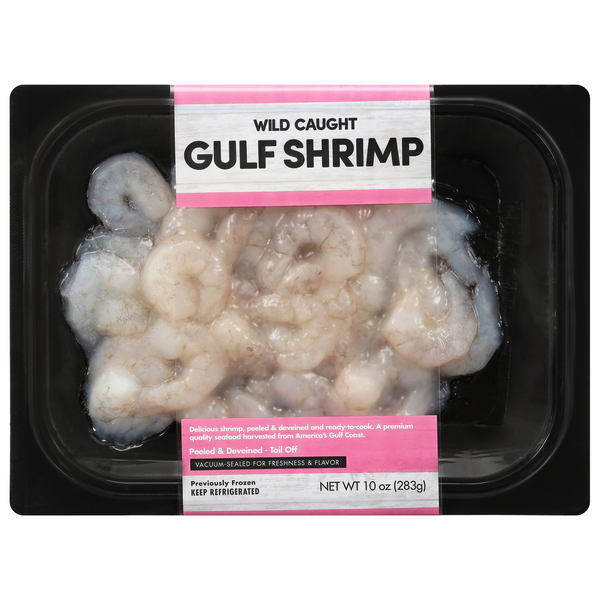 Pier Fish Wild Caught Tail-Off Peeled Deveined Gulf Shrimp Fresh
