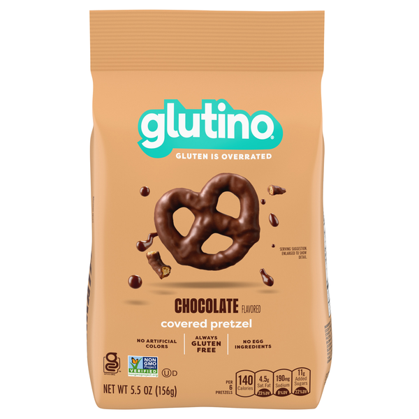 Glutino Gluten Free Fudge Flavored Covered Pretzels