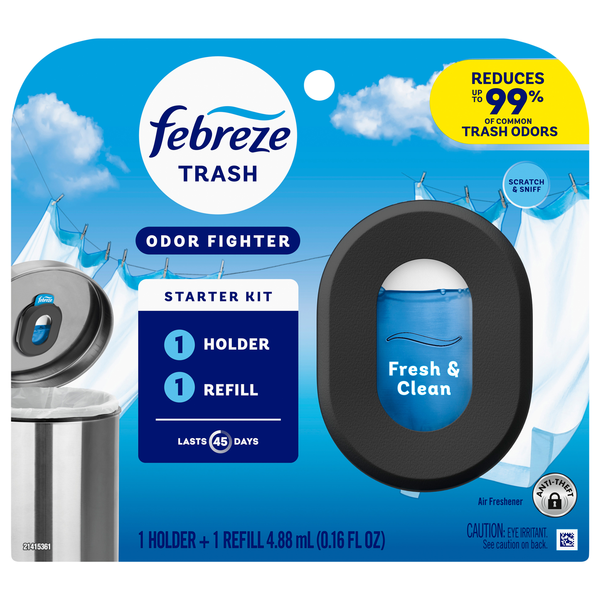 Febreze Trash Odor Fighter Fresh & Clean Scent Starter Kit