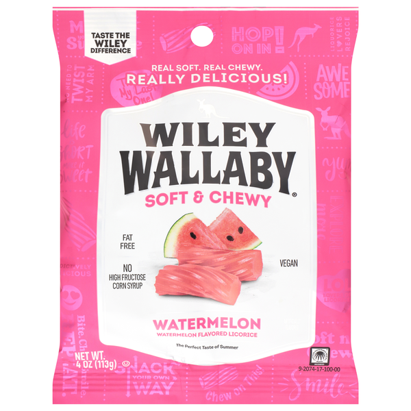 Wiley Wallaby Soft & Chewy Watermelon Licorice