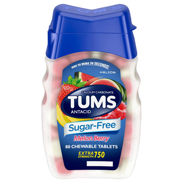 TUMS Antacid Sugar-Free Melon Berry Extra Strength 750 Chewable Tablets