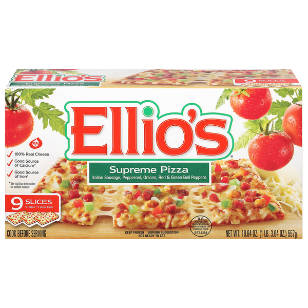 Save on Ellio's Supreme Pizza Frozen - 9 slices Order Online Delivery ...