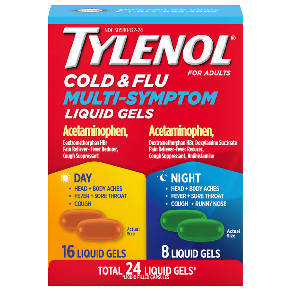 Tylenol Cold + Flu Day/Night Multi-Symptom Liquid Gels