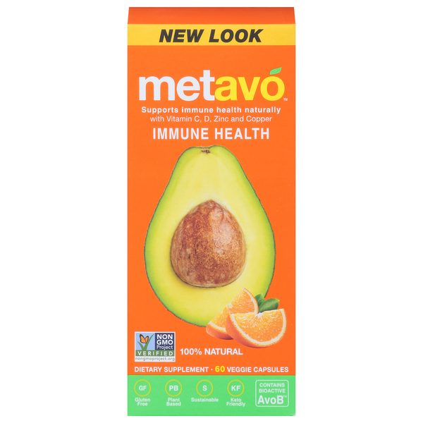 Metavo 100% Natural Immune Health Veggie Capsules