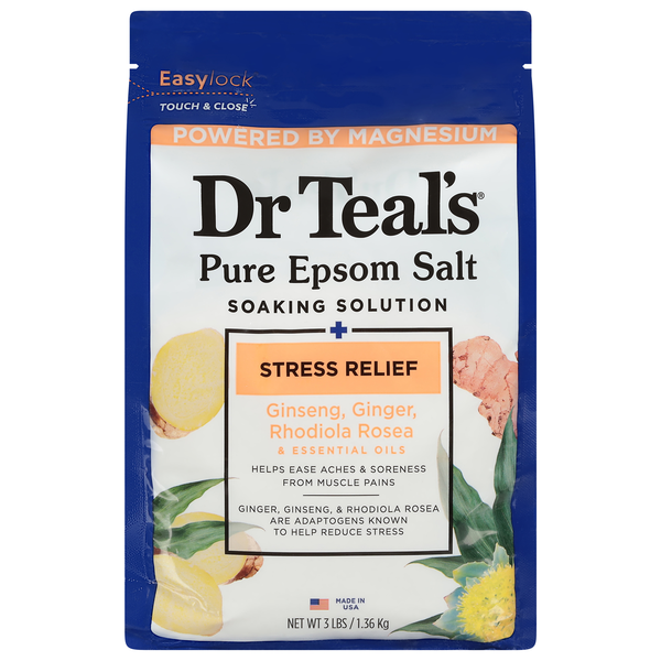 Dr. Teal's Stress Relief Ginseng Ginger Rhodiola & Rosea Epsom Salt