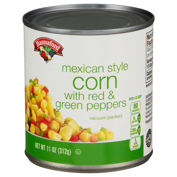 Hannaford Mexican Style Corn with Red & Green Peppers