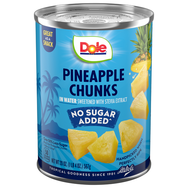 Dole No Sugar Added Pineapple Chunks in Water