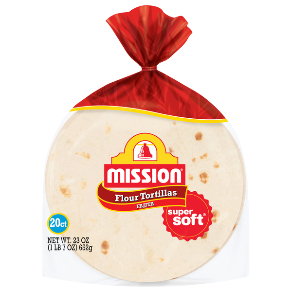 Mission Super Soft Fajita Flour Tortillas 8 Inch - 20 ct