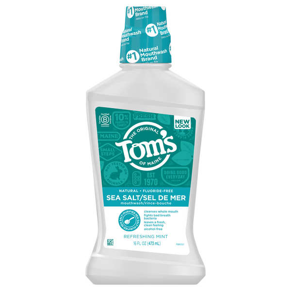 Tom's of Maine Mouthwash Sea Salt Refreshing Mint