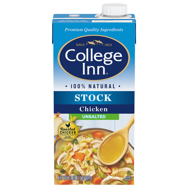 College Inn 100% Natural Gluten Free Unsalted Chicken Stock