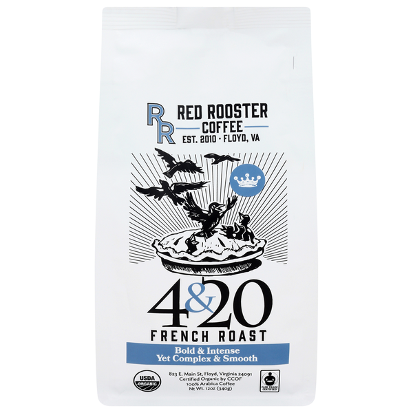 Red Rooster 4&20 Organic French Roast Ground Coffee