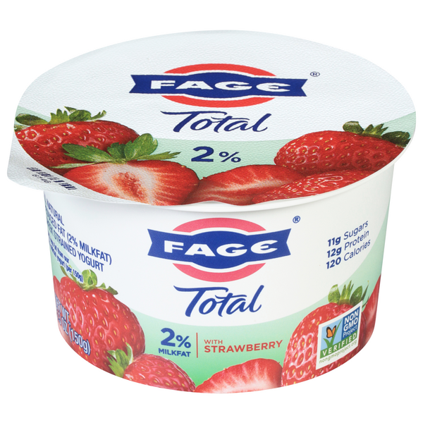 FAGE Total Reduced Fat 2% Milkfat Strawberry Strained Greek Yogurt Cup