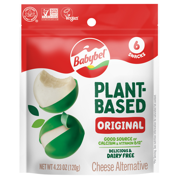 Babybel Dairy Free Plant-Based Vegan Snack Cheese Alternative - 6 ct