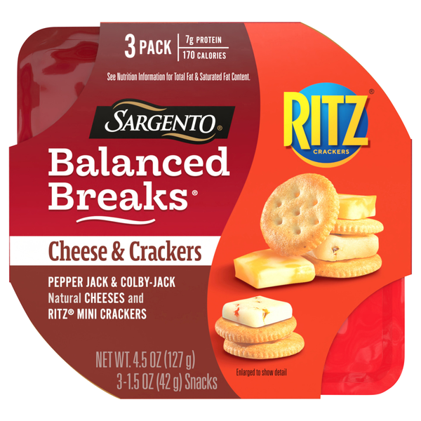 Save on Sargento Balanced Breaks Ritz Cracker with Pepper Jack & Colby