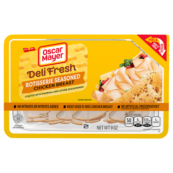 Oscar Mayer Deli Fresh Rotisserie Seasoned Chicken Breast Sliced