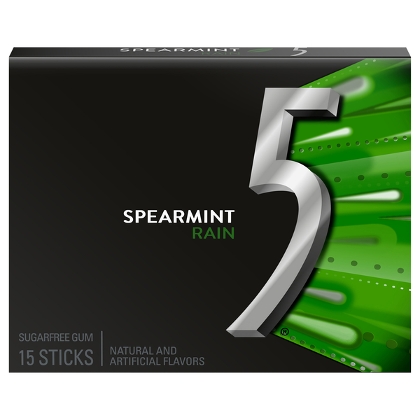 5 Sugar Free Gum Spearmint Rain