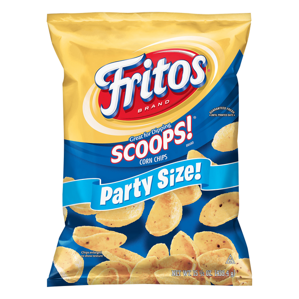 fritos scoops corn chips party size 18 ounce