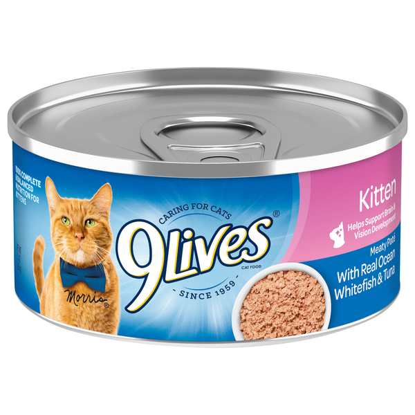9Lives Ocean Whitefish & Tuna Meaty Pate Wet Kitten Food