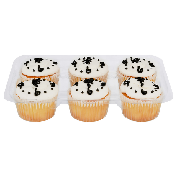Save on Giant Bakery Cupcakes Gold Iced White Frosting 6 ct Order