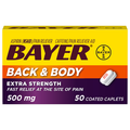 Bayer Back & Body Pain Relief Aspirin Extra Strength 500 mg Coated Caplets