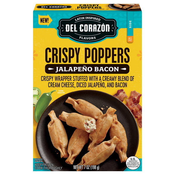 Del Corazon Mild Spicy Jalapeno Bacon Crispy Poppers Frozen