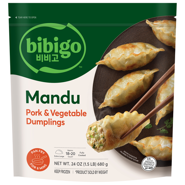 Bibigo Mandu Pork & Vegetable Dumplings Frozen